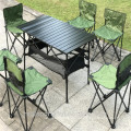 Mesa de mesa plegable con silla de 7 piezas Silla de mesa plegable de camping al aire libre